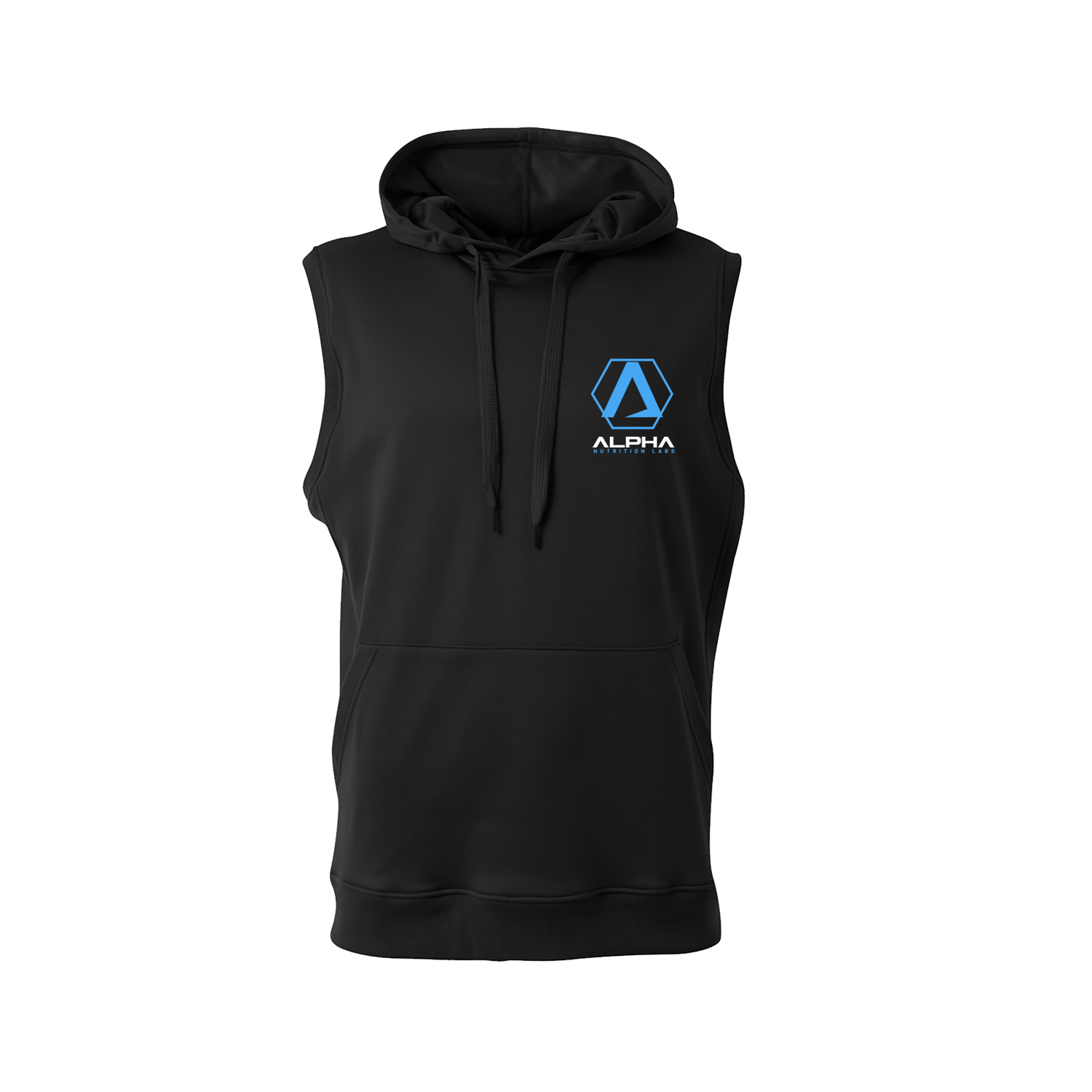 Sleeveless Hoodie, Black