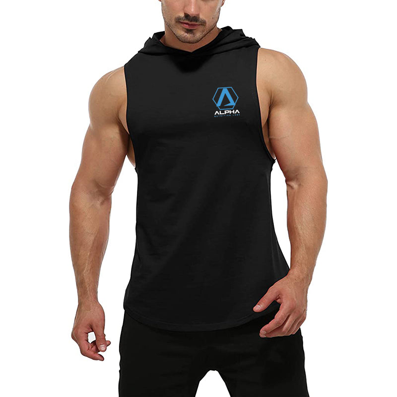 Sleeveless Hoodie, Black